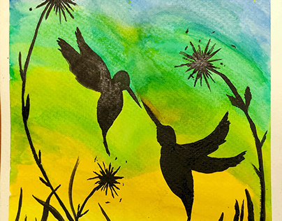 hummingbird's watercolor