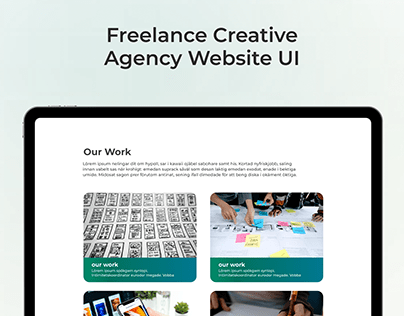 Freelance Creative Agency Website UI