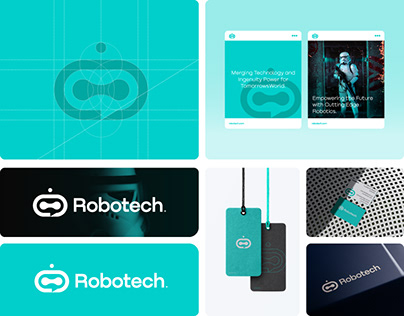 Robotech simple logo and brand identity