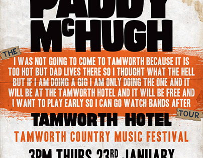 Paddy McHugh, Tamworth Country Music Festival 2020