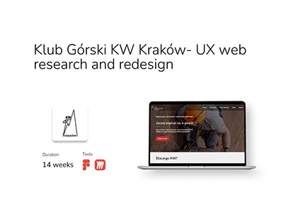 Klub Górski KW Kraków- UX web research and redesign