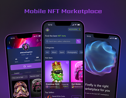 Firefly NFT Marketplace mobile app
