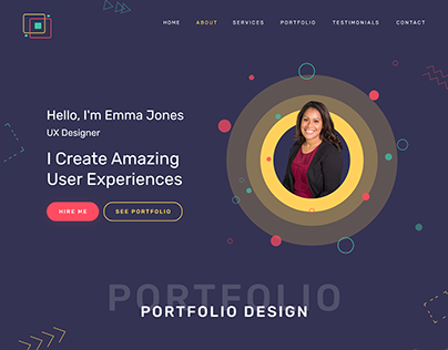Personal Portfolio Website design: Product designers