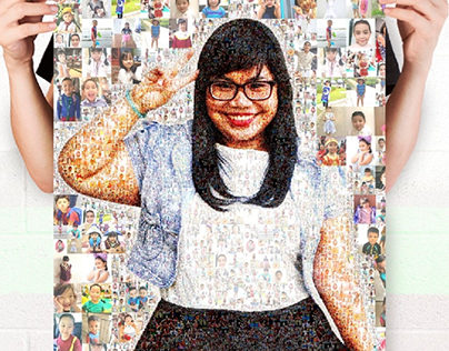 Mosaic art, collect your photo in frame