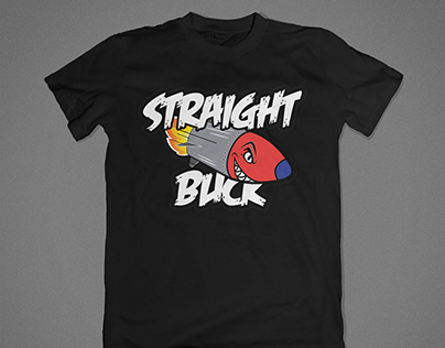 Straight Buck - T shirt design