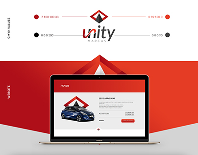 Unity Marcas logo and webdesign