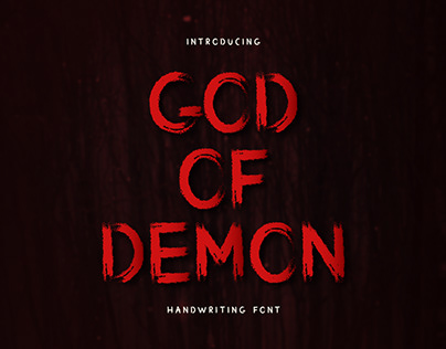 God of Demon is the one of Fancy Display Font