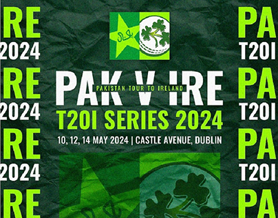 PAKISTAN v IRELAND T20I SERIES 2024 Poster Designs
