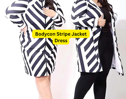Bodycon Stripe Jacket Dress