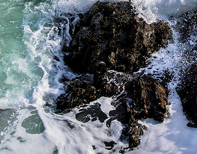 Ocean Textures, Pigeon Point and a Noticeable Swell