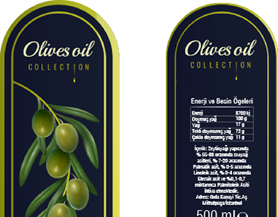 olives oil etiket tasarım ve mockup