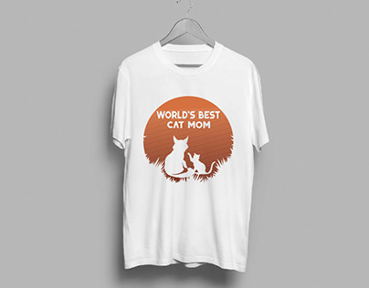 Cat mom t-shirt design