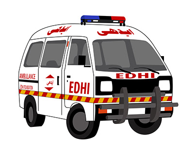Edhi Ambulance vector