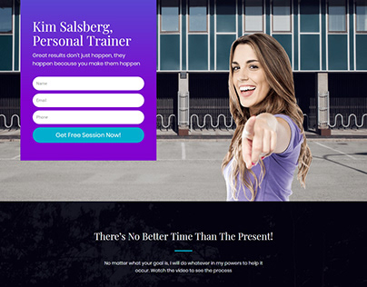 personal trainer landing page