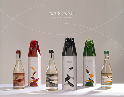 WOONSU: Korean Clear Wine Package Design | 전통주 패키지 디자인