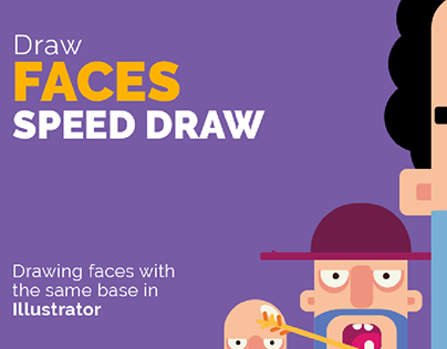 Flat Design - Speed Draw -Faces