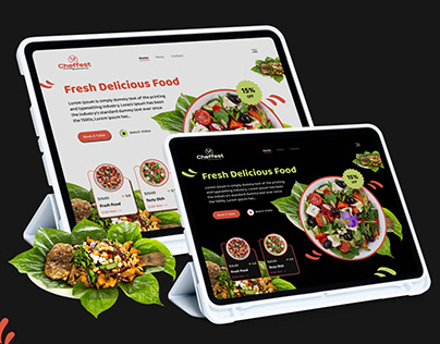 Professional website (Food) hero banner design