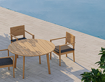 Teak Of Art furniture outdoor visual render