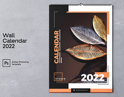 Wall Calendar PSD Template 2022