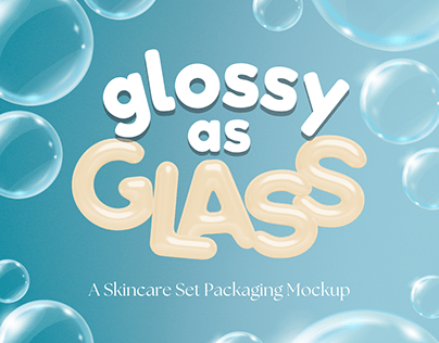 "Glossy as Glass" Skincare Packaging Mockup