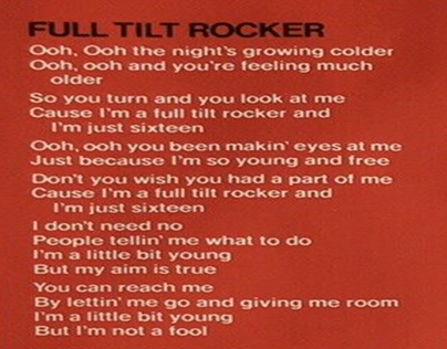Full Tilt Rocker - lyrics