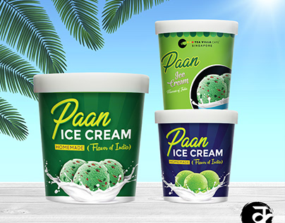 Paan Ice Cream Tub Design for Client