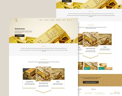 Gold Event Company Web Design