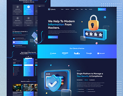 Cyber Security Landing Page Design