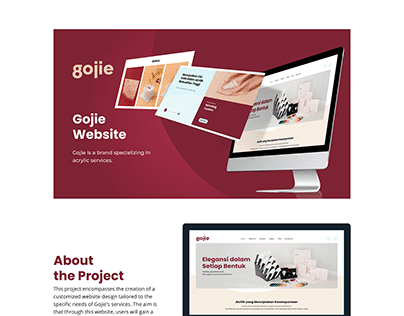Gojie Acrylic Landing Page Website
