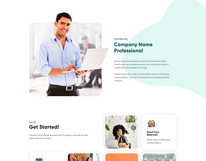 Professional website homepage design