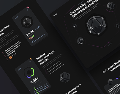 Onix Blockchain Landing Page Design UI Kit
