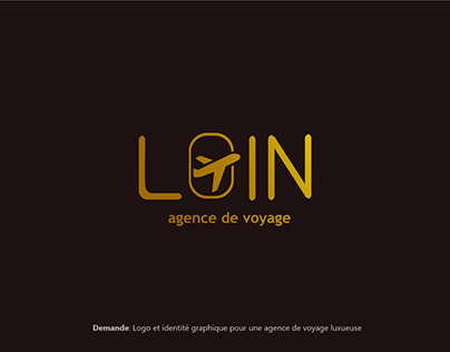 Concept logo agence de voyage LOIN