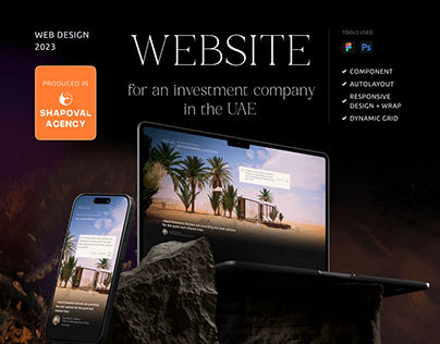 Website for an investment company in the UAE