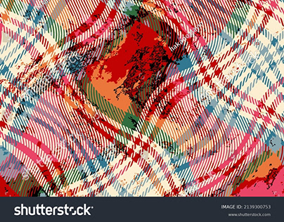 Abstract textural plaid fabric patterns...