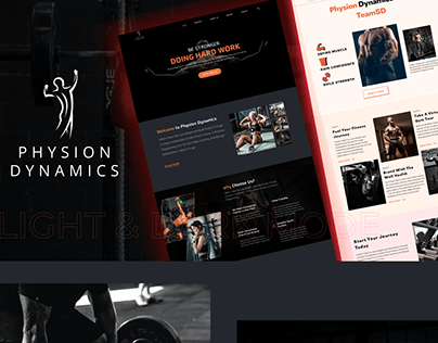 Gym Trainer website Design (Dark&light )