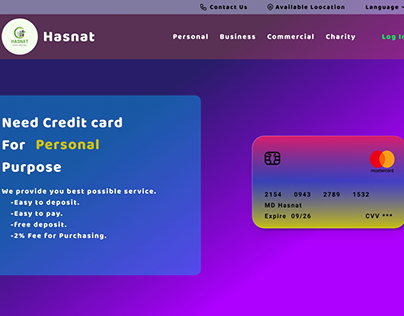 Online Credit Card Service Website Design.