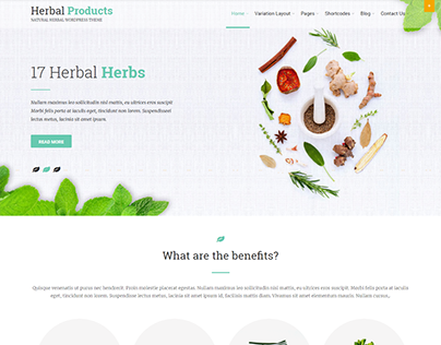 Free Herbal WordPress theme