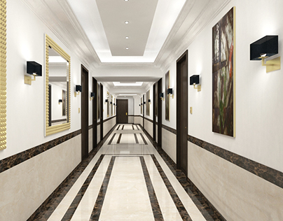 Qatar, Doha Hotel Hallway option 2 &3 Concept Design