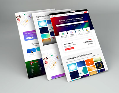 Stock Images Provider UI UX Design Template