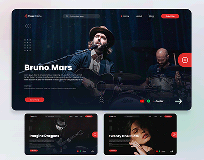 Music Clube Web Landing Page