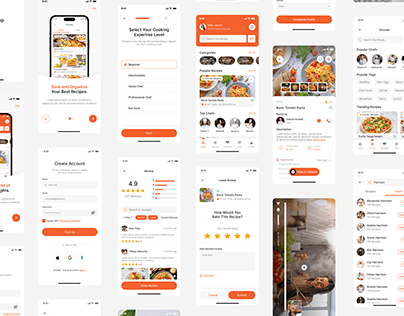 Food Recipe App UIUX | Recipe App UI Design | Figma