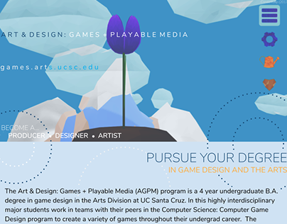 Art & Design: Games and Playable Media Major Brochure