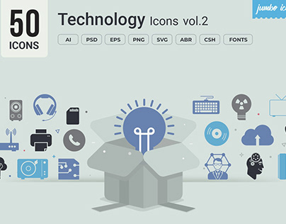 Project thumbnail - Technology Glyph Icons V2