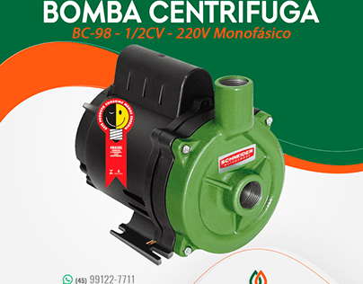 Bomba Centrífuga BC-98 - 1/2CV - 220V Monofásico