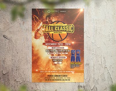 Fall classic Basketball Flyer or poster Design for CFF