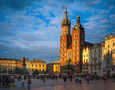 Afternoon at the Main Square in Krakow