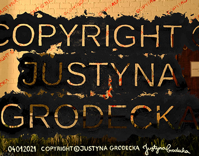"Copyright (C) Justyna Grodecka" installation, 2021