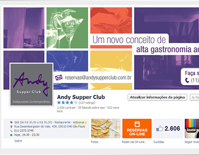 Facebook Cover - Andy Supper Club