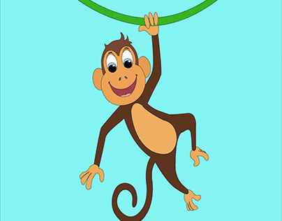 Monkey vector art in illustrator