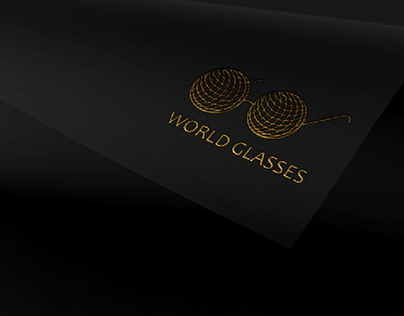 The logo design for company named World Glasses